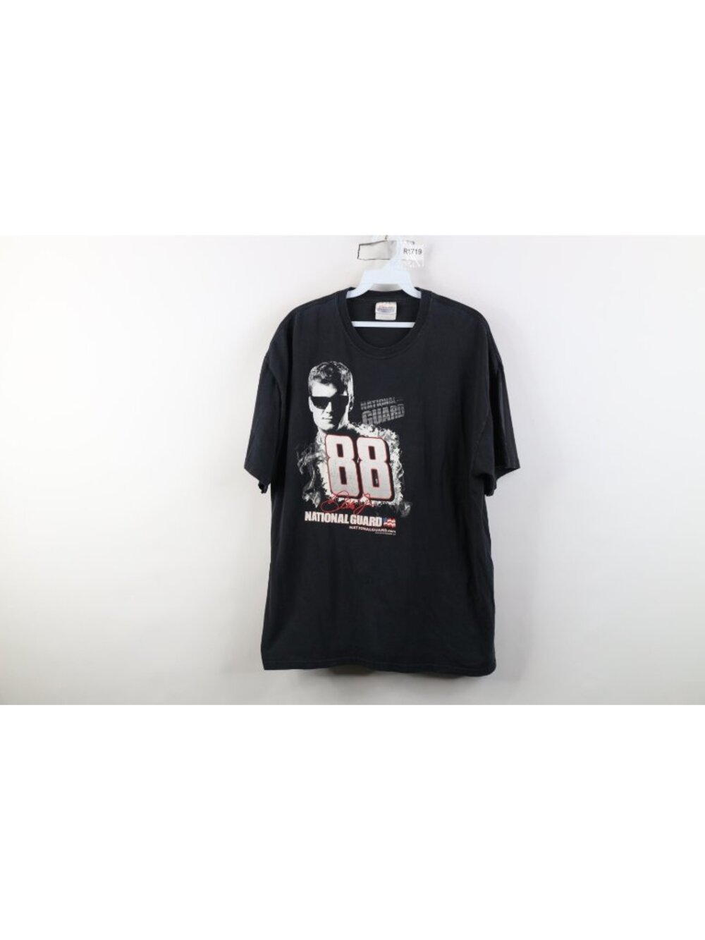 Vintage Y2K Mens XL Distressed NASCAR Dale Earnhardt Jr Racing T-Shirt Black